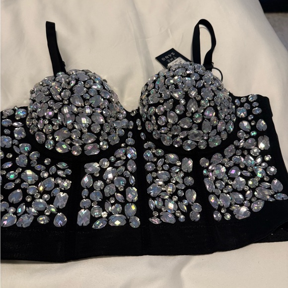 Rhinestone Corset Bustier - Picture 2 of 4
